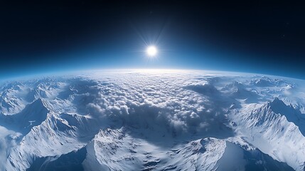 Fototapeta premium 360-degree panorama a view from space of Earths