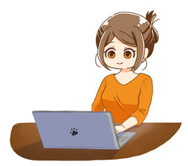 テキパキ仕事をしている女性