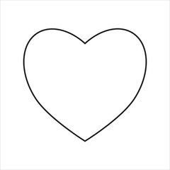 heart icon. simple heart outline