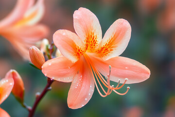 Fototapeta premium Delicate Pink Flower in Bloom