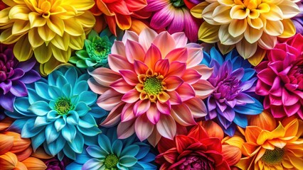 Obraz premium Colorful flower petals unfolding , colorful, blossoms, colorful, blossoms, floral,vibrant colors, garden, spring