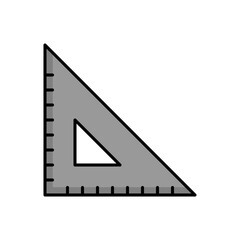 Ruler vector icon, flat design measuring tool symbol.