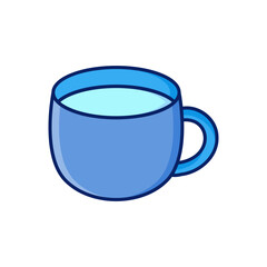 Glass vector icon, flat design drink glass symbol.