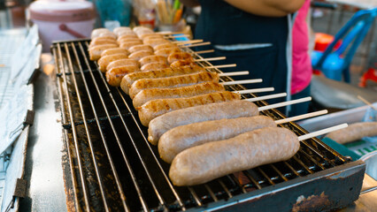 Isaan sausage or rice filling It is a popular street food among Thai people.