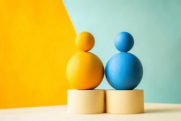 Colorful Geometric Shapes Display