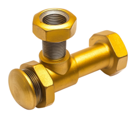 Metallic fastener for machinery assembly, cut out - stock png.