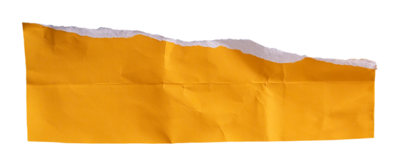yellow torn paper isolated for design element 