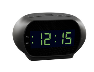 digital alarm clock isolated on white