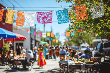 Obraz premium Colorful Street Celebration Festival