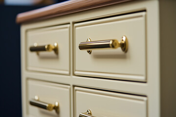 Obraz premium Elegant Modern Kitchen Drawer Handles