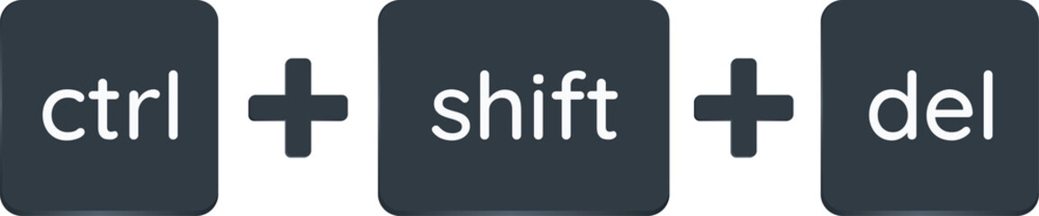 Obraz premium ctrl + shift + del