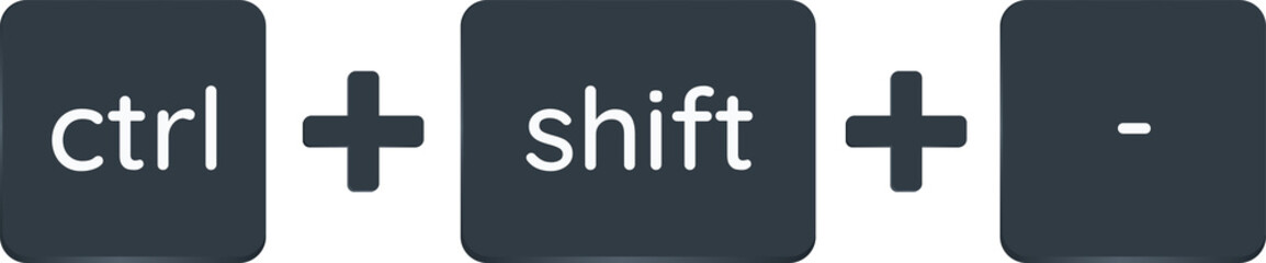 ctrl + shift + -