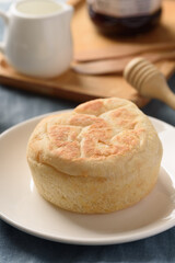 Fresh homemade English muffins for breakfast