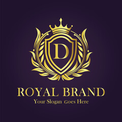 Luxury Gold Monogram Logo - Letter D
