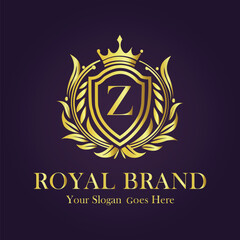 Luxury Gold Monogram Logo - Letter Z