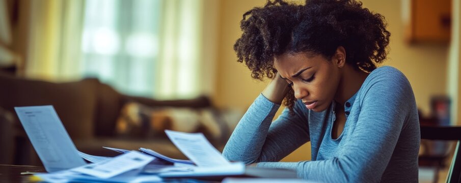 Business owner assessing financial recovery options at home