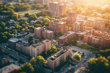 Naklejka premium Urban Landscape at Dusk