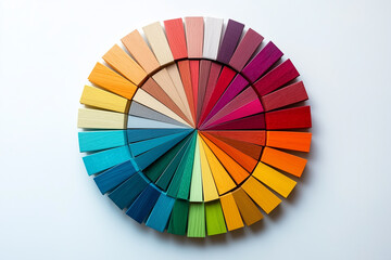 Obraz premium Colorful Wooden Palette Display