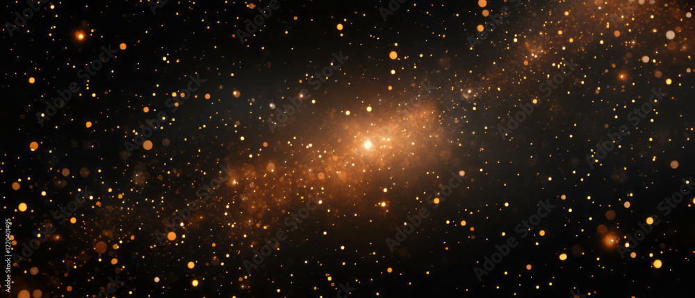 Aufkleber exploring dark matter distribution with a central glow and abstract background details