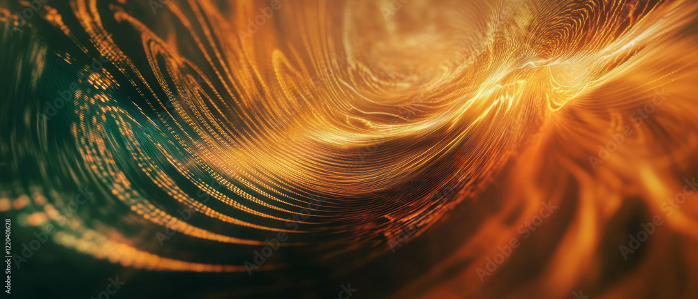 Poster data streams ripple outward, creating a vibrant digital flow of connectivity in tech art