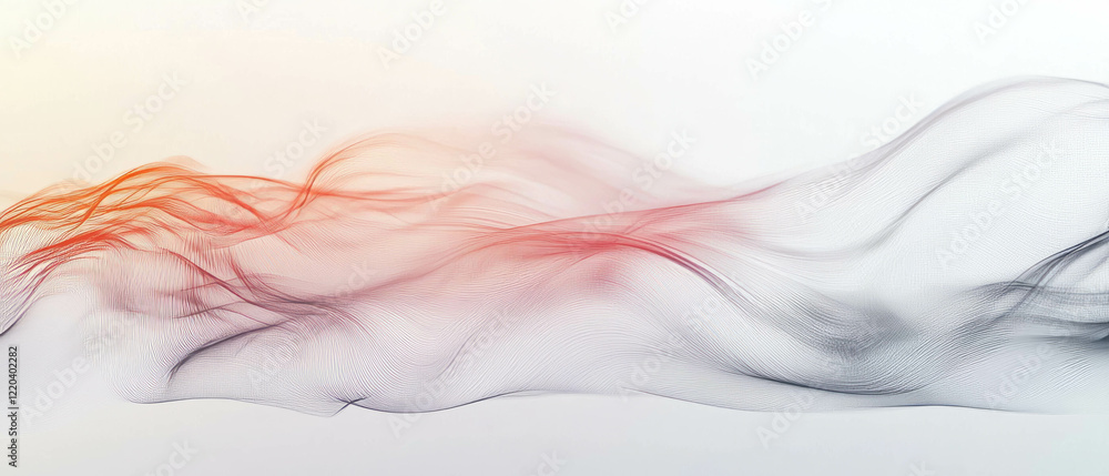 Poster dynamic abstract background of digital waves with motion blur in vibrant hues