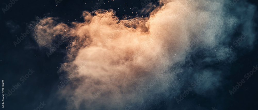 Poster dust settling on surfaces creates an abstract background with textured visuals