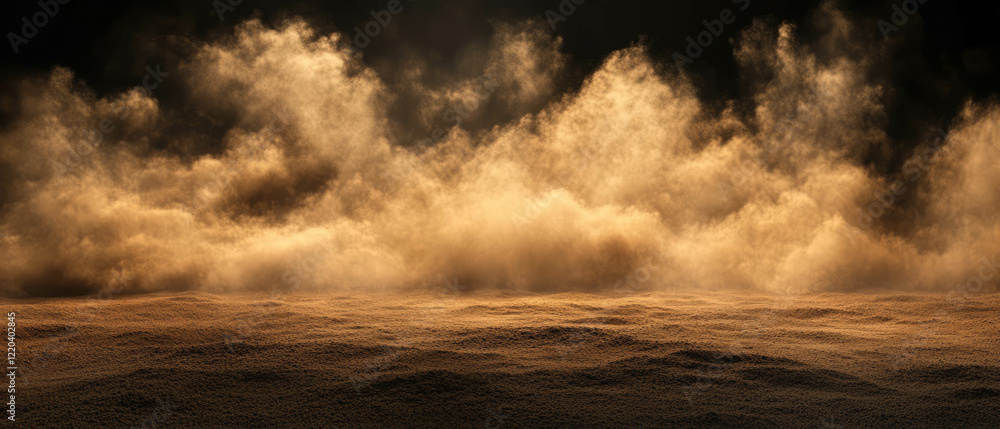 Poster dusty atmosphere creates a hazy effect and mysterious mood in an abstract background
