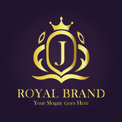 Luxury Gold Monogram Logo - Letter J