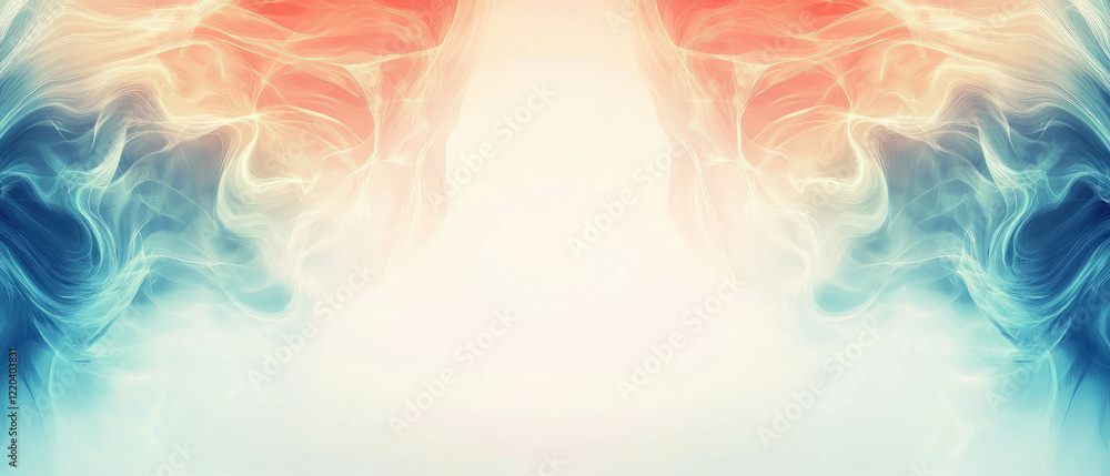 Poster dynamic digital waves creating an abstract banner with negative space for modern designs