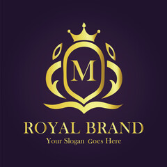 Luxury Gold Monogram Logo - Letter M