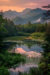 Fototapeta premium Transcendent panorama of the Majestic Natural Beauty of New Hampshire State Parks