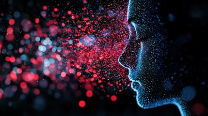 A visual representation of algorithmic bias with uneven data flowing into a biased decision-making system.