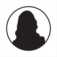Woman head silhouette