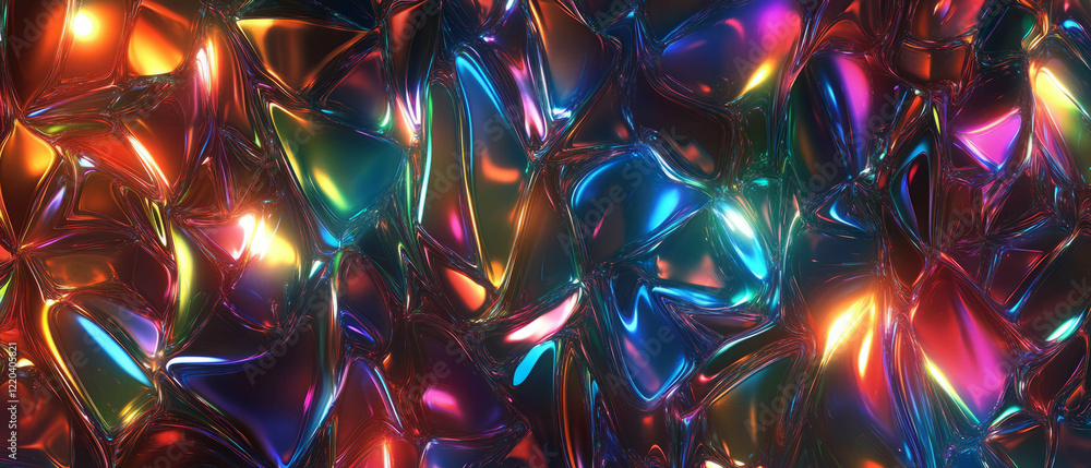 Poster holographic gradients create an abstract seamless banner background design