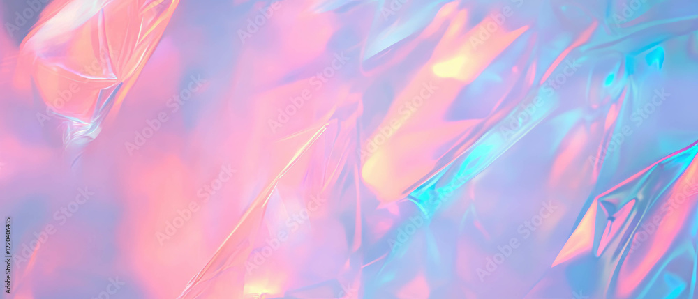 Poster dynamic holographic projections create a futuristic abstract display of geometric shapes