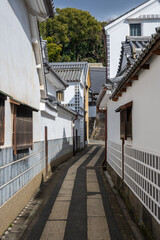 日本の岡山県倉敷市の美観地区の美しい風景