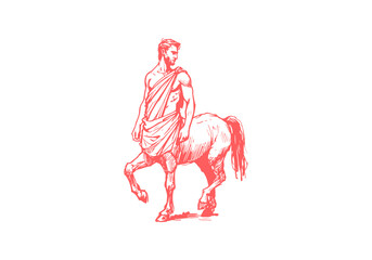 Centaur hand drawn sketch vector