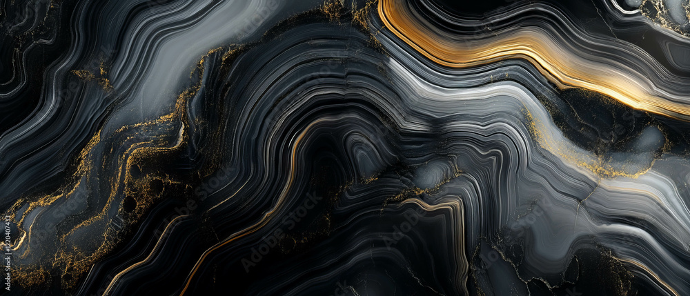 Aufkleber layered onyx textures create a sophisticated abstract background with a clear area