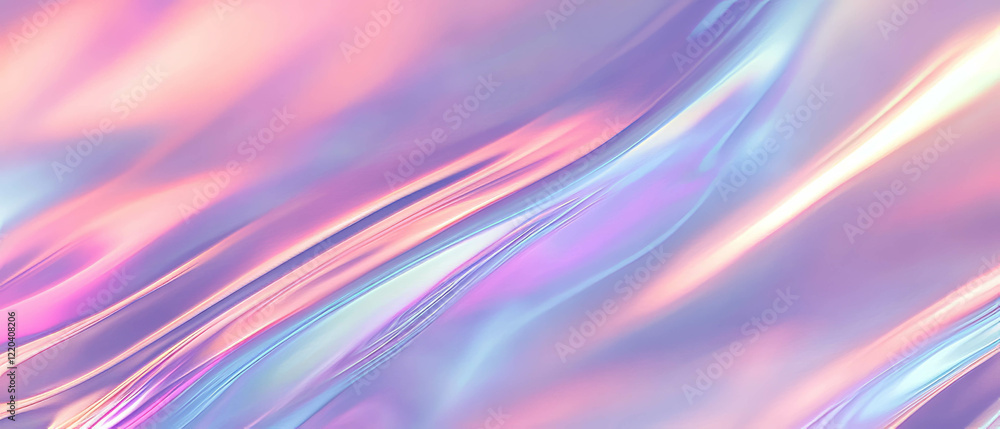 Poster Light streaks creating dynamic abstract shapes in pastel colors and flowing patterns