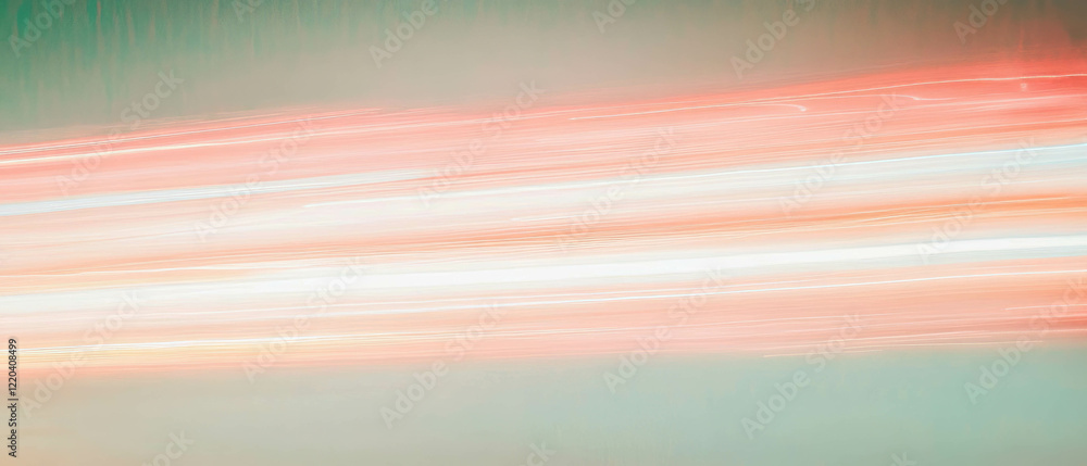Poster light streaks create dynamic abstract patterns in liquid forms with distortions