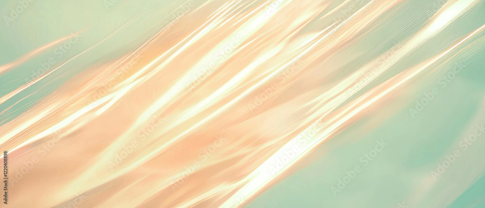 Poster dynamic light streaks react to virtual wind in smooth animation for modern design