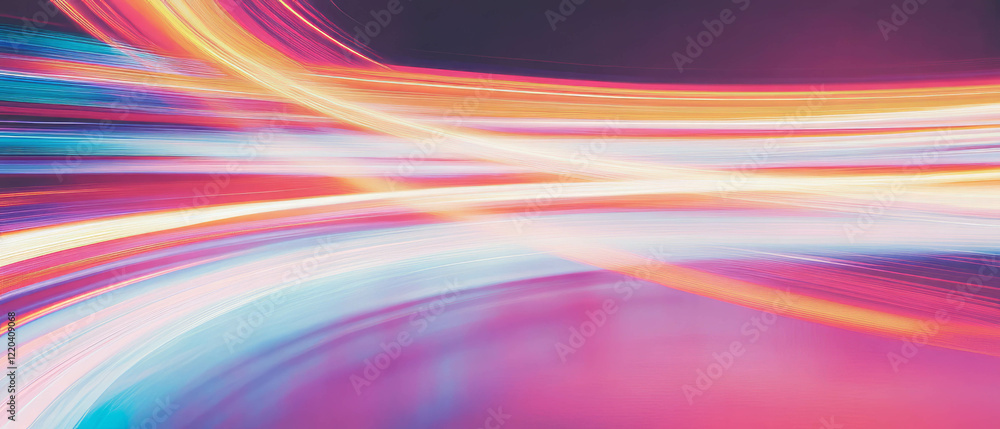 Poster light streaks create vibrant abstract patterns with unique textures and visual interest