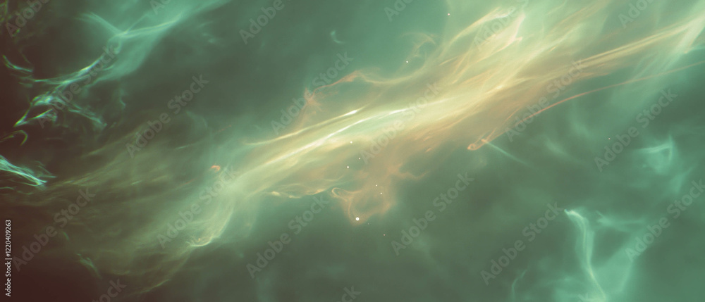 Poster intriguing light streaks create a surreal abstract environment with captivating forms