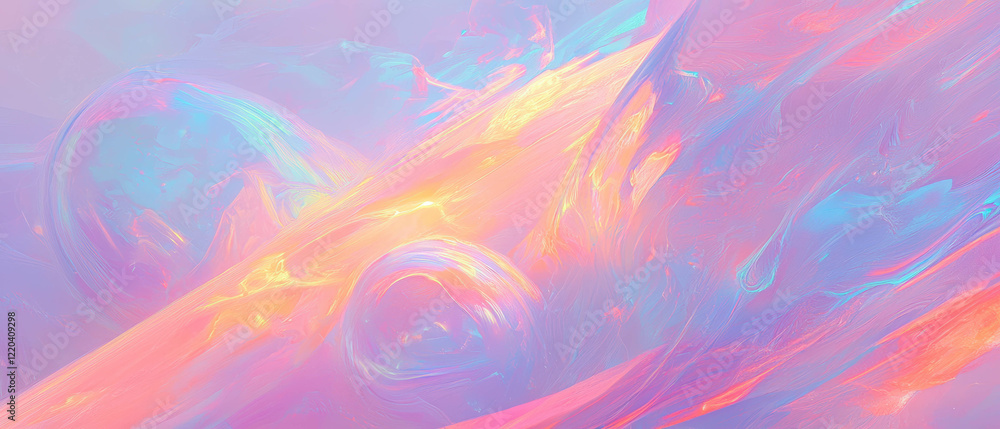 Poster light streaks intertwine in an abstract fusion of color and surrealism at various angles