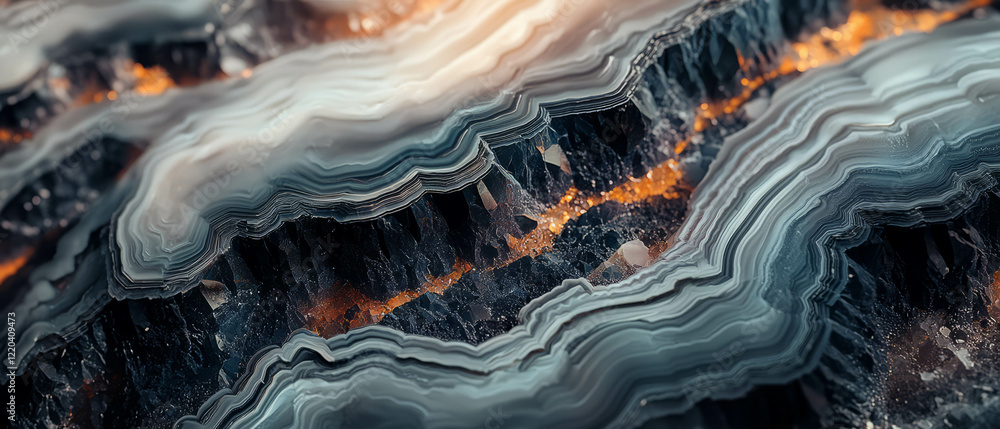 Aufkleber intricate details of macro onyx with an abstract background and clear area