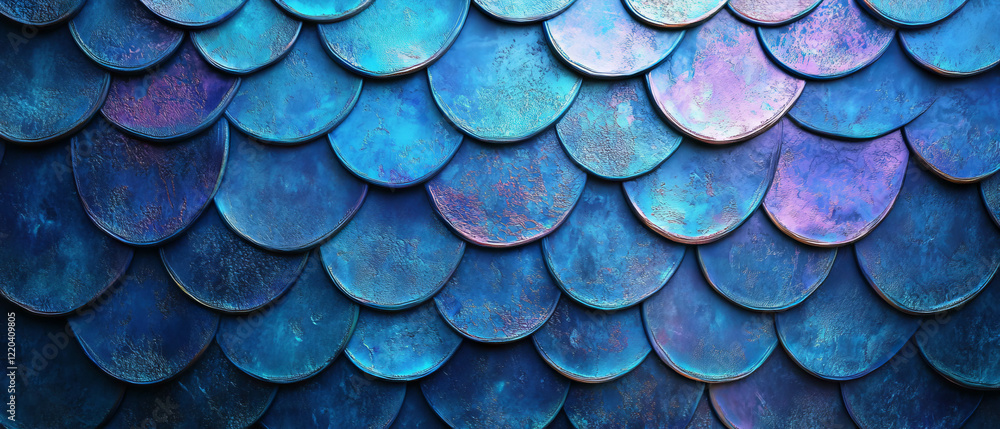 Aufkleber vibrant abstract background showcasing mermaid scale texture with open space for overlay