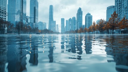 Obraz premium Real-Time IoT Flood Monitoring Systems