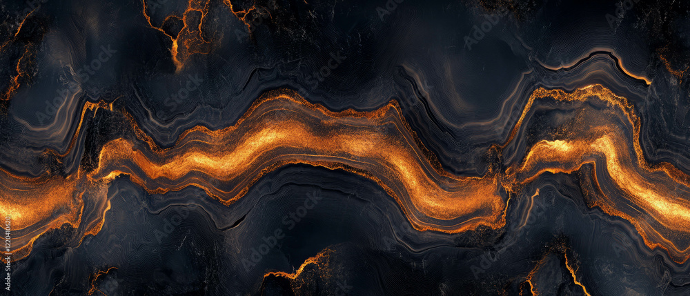 Poster Elegant onyx abstract background with gradient design and smooth flowing banner effect