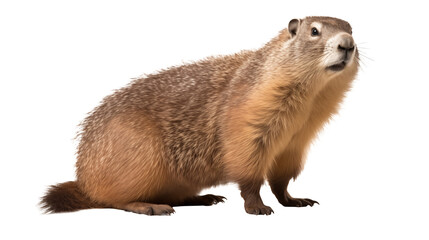 Adorable Marmot on a transparent background