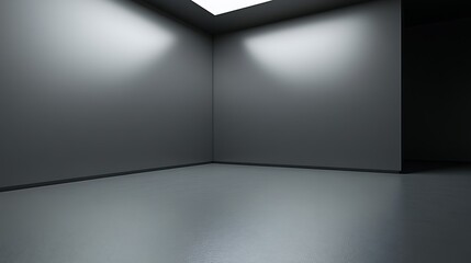 Minimalist Gray Room Corner Interior Design